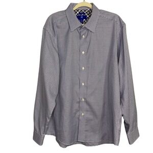Egara Houndstooth Dress Shirt Non Iron‎ Button Down Long Sleeve XL